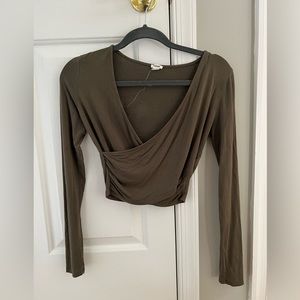 Garage- Olive Green Crop Top